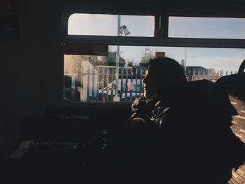 People sitting in train