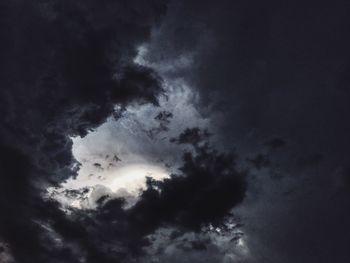 Low angle view of storm clouds in sky