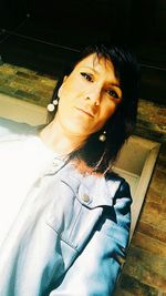 Close-up portrait of young woman