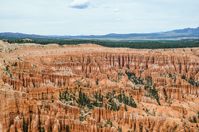 Scenic view of landscape against cloudy sky