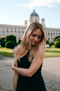 Blonde girl in vienna