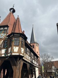 Low angle view of buildings against sky