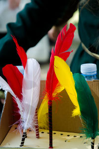 Close-up of multi colored umbrella