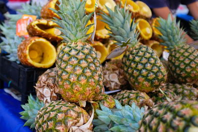 Close-up of fruits for sale at market stall