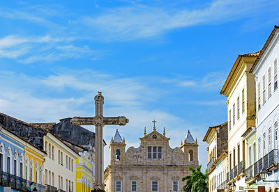 Crucifix in the central square of pelourinho in the city of salvador in bahia