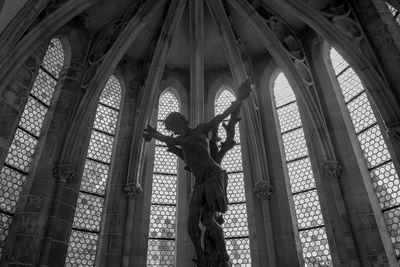 Low angle view of a statue