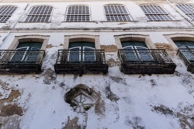 Low angle view of abandoned building