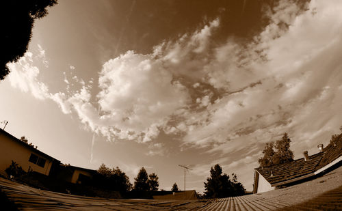 Low angle view of built structure against the sky