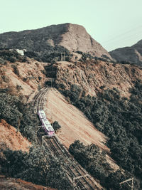 High angle view of landscape against sky