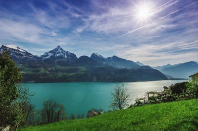 Scenic view of lake