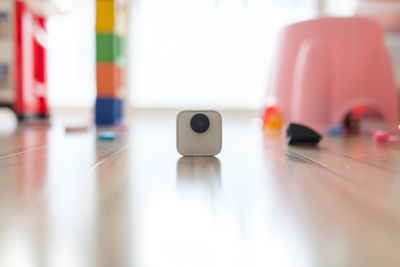 Close-up of toy on table at home