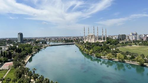 Adana high angle view of seyhan river 