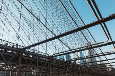 Low angle view of bridge against sky