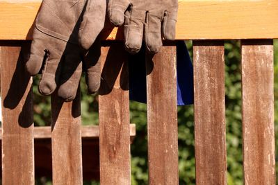 Low section gloves on bench