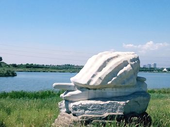 Scenic view of river against sky