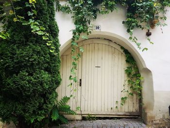 Entrance of building