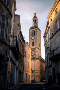 Low angle view of buildings in city