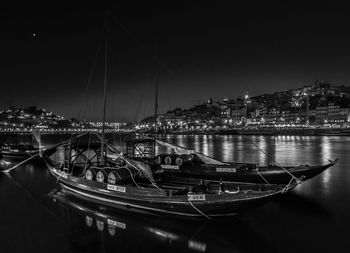 Illuminated city at night