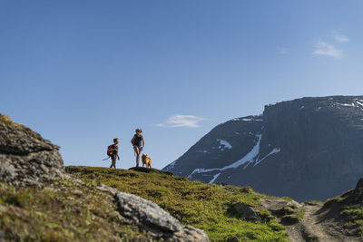 Family hiking