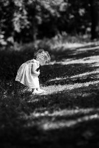 Boy with toy on field