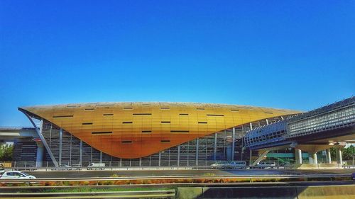 Built structure against clear blue sky