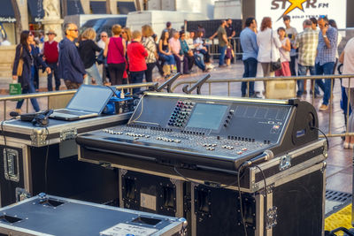 Group of people at music concert