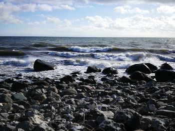 Scenic view of sea against sky