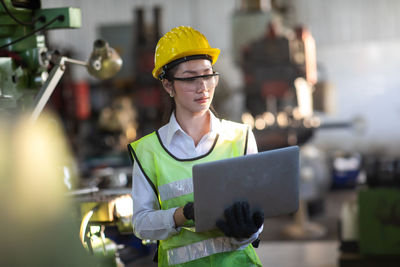 Man working with mobile phone