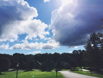 Dramatic sky over landscape