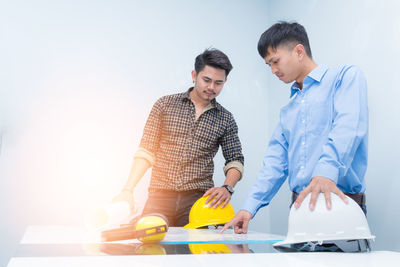 People working on table