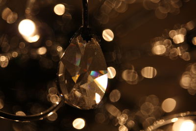 Close-up of illuminated christmas lights