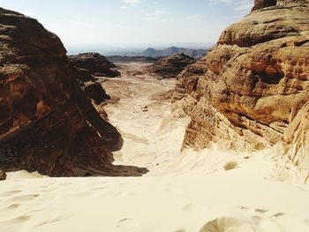 View of rock formations