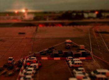 Close-up of car on road