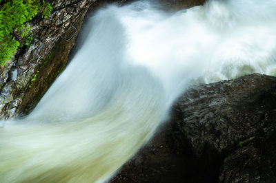 Scenic view of waterfall