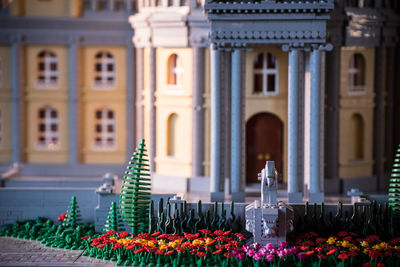 Close-up of model house