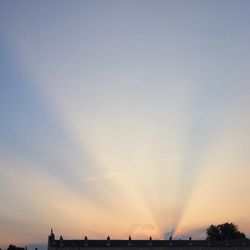 Low angle view of sky at sunset