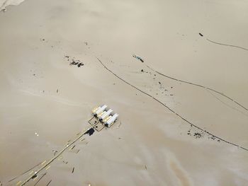 Aerial view of oil sands
