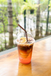 Close-up of drink on table