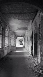 Empty corridor of building