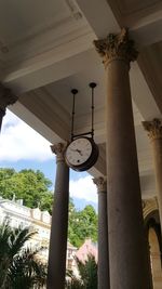 Low angle view of clock tower