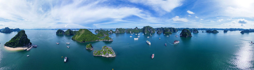 Panoramic view of sea against sky