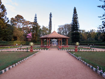 View of garden in park