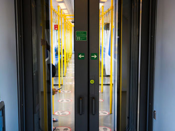 Interior of train