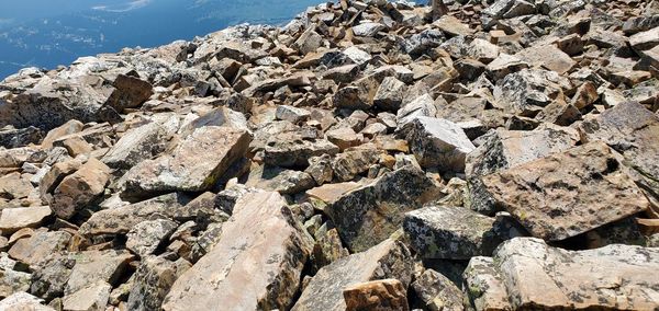 Aerial view of rock formations