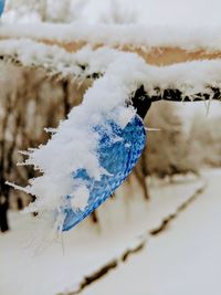 Close-up of frozen ice