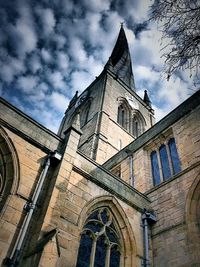 Low angle view of church against sky