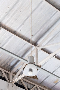 Low angle view of ceiling of roof