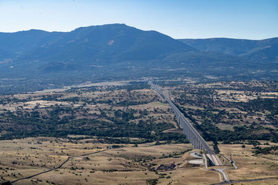 Scenic view of landscape against clear sky