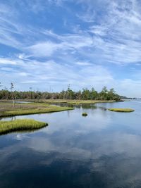 Scenic view of ocean against sky croatan national forest outer banks north carolina 