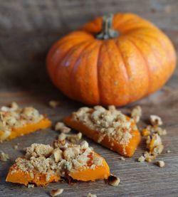 Close-up of pumpkin with pumpkins